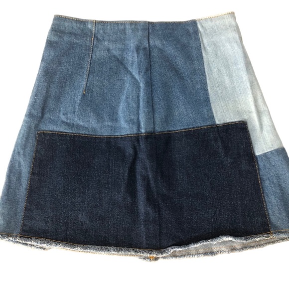 Divided H&M Patchwork Denim Skirt SZ 6 - Picture 6 of 8
